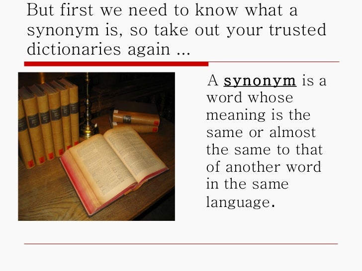 Synonyms Power Point