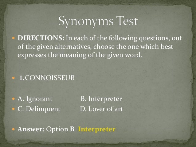 The best option synonym