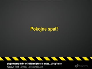 Pokojne spať! 