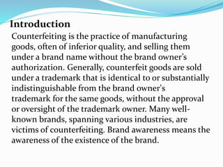Business research Synopsis: Impact of brand awareness on consumers ...