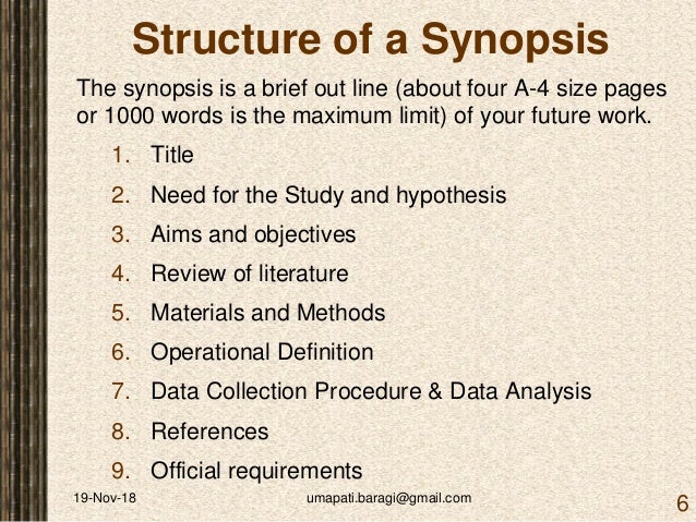 what is a synopsis in writing