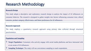 Studying the Impact of AI Influencer on Consumer Behavior | PPTX