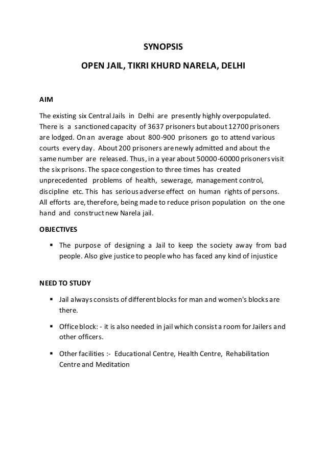 thesis synopsis format