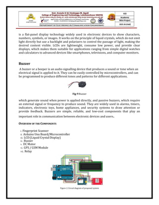 vehicle security management using fingerprint module and using GPS and ...