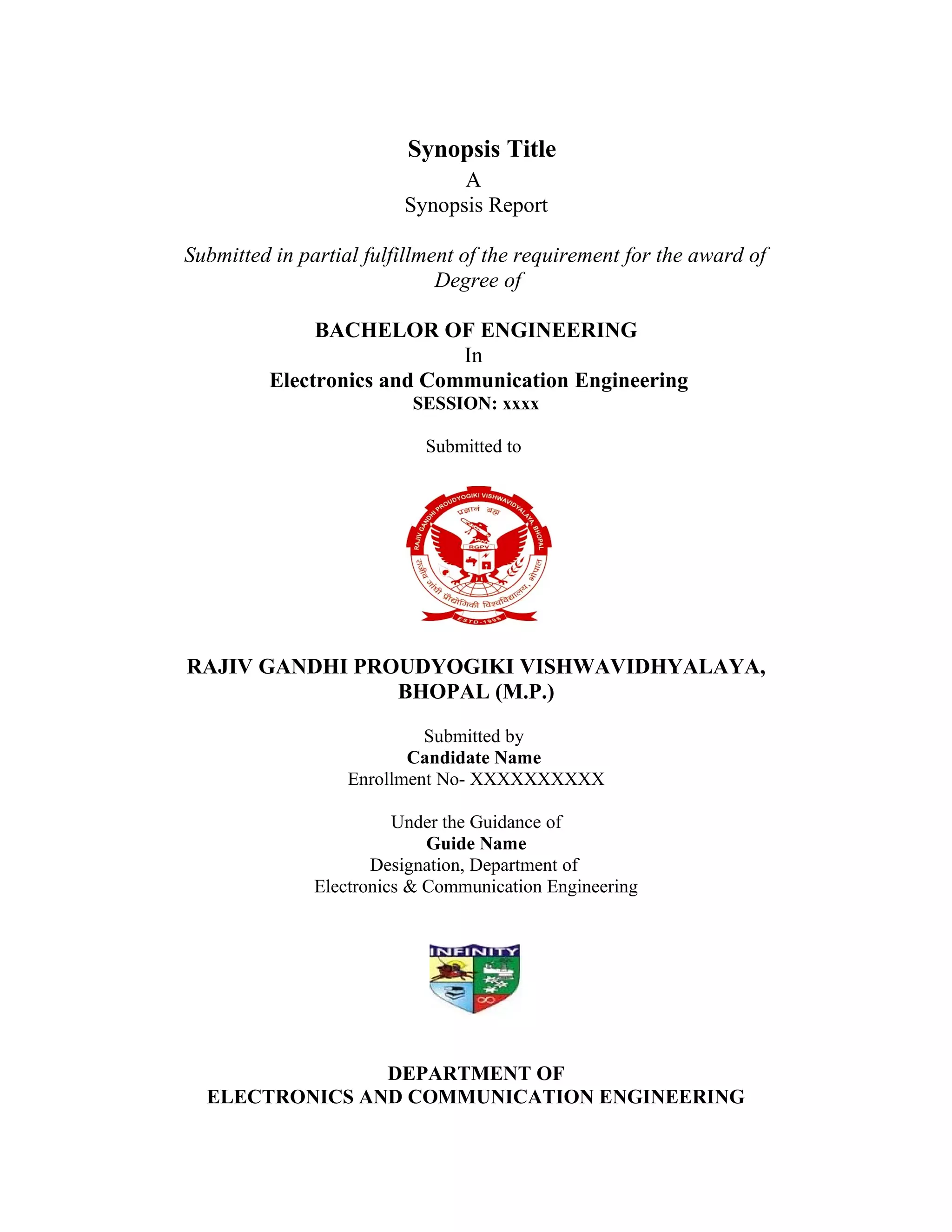 Synopsis format | DOC