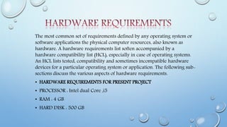 Synopsis of hms(Hospital Management System) | PPTX