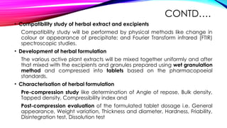 formulation and characterisation of herbarl formulation for diabetes | PPTX