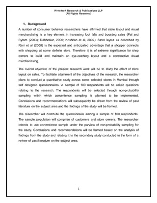 Synopsis store layout [www.writekraft.com] | DOCX