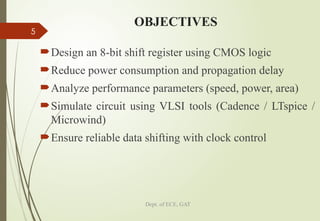 Design and Simulation of an 8-bit CMOS Shift Register for Low Power and ...