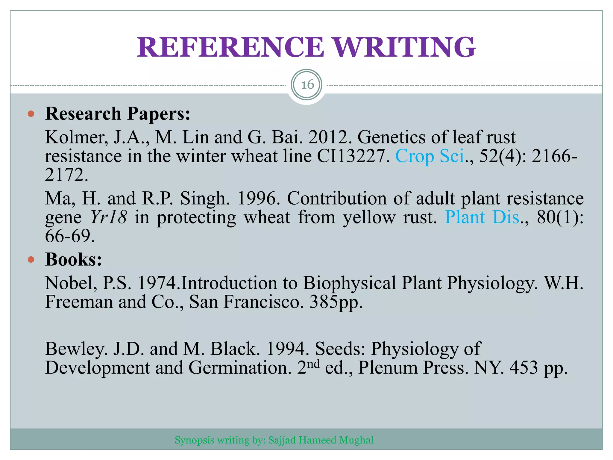 Synopsis writing....important instructions | PPT