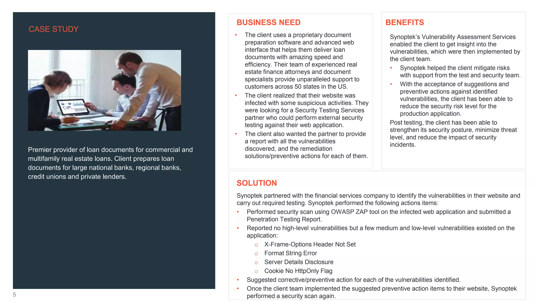 Vulnerability Testing Services Case Study | PPT