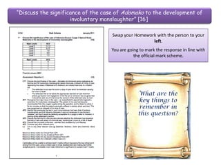 Credit conclusionCredit reference to unlawful act manslaughter as well.