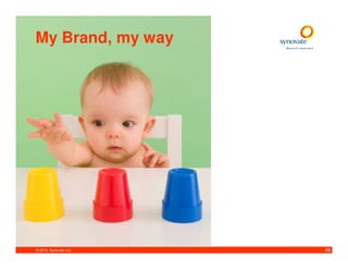 My Brand, my way




© 2010. Synovate Ltd.   26
 