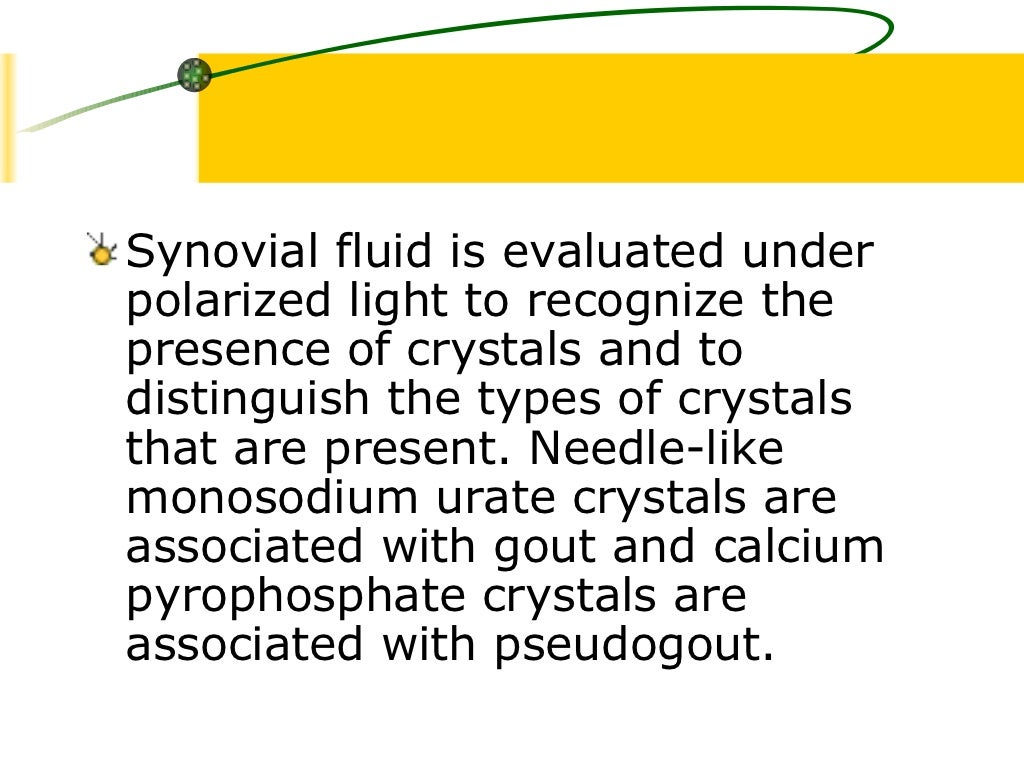 Synovial fluid analysis
