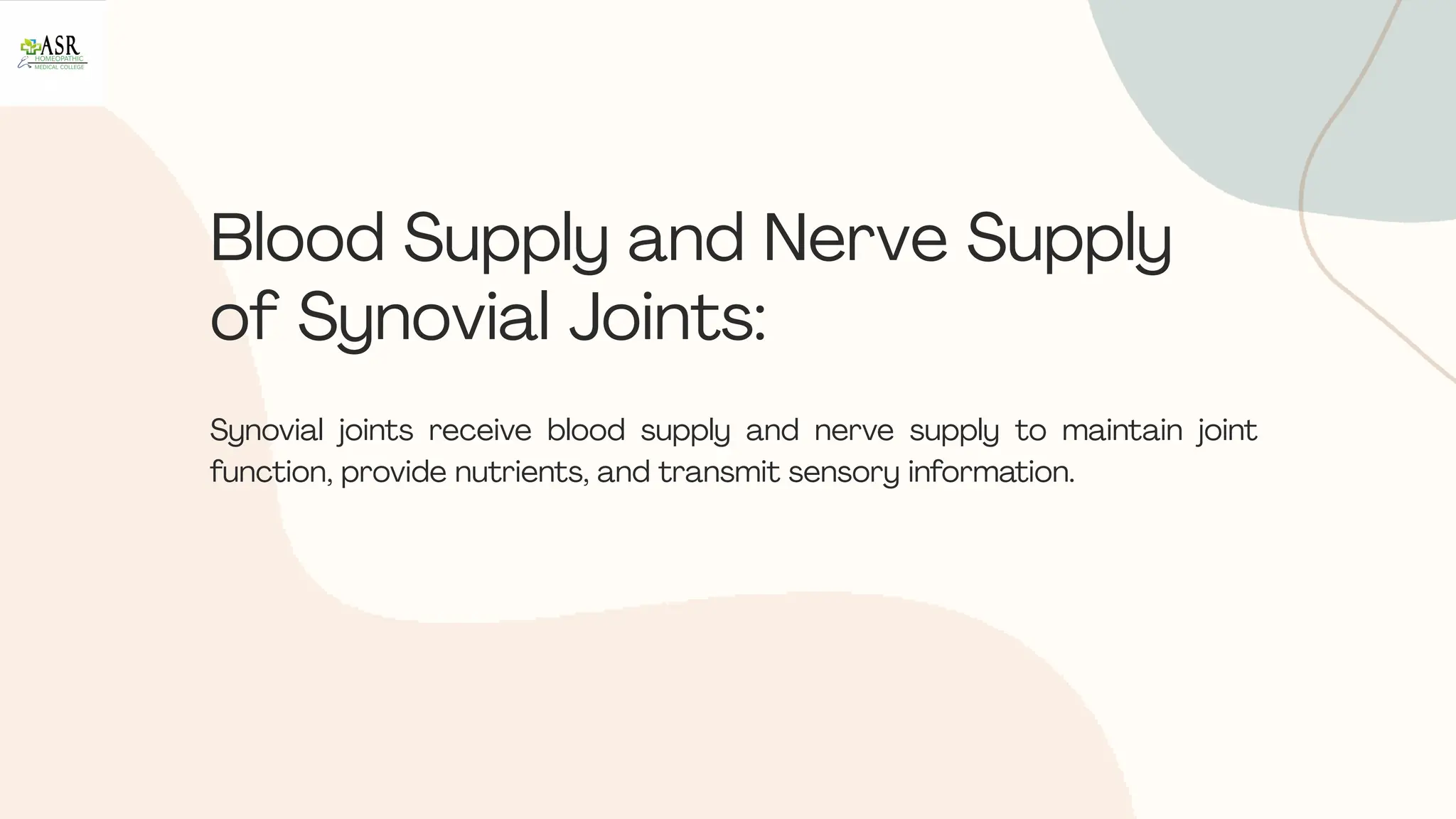 Synovial joint by P Roshini roll no. 54. | PDF
