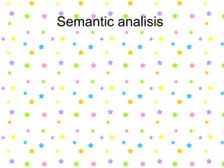 Semantic analisis  