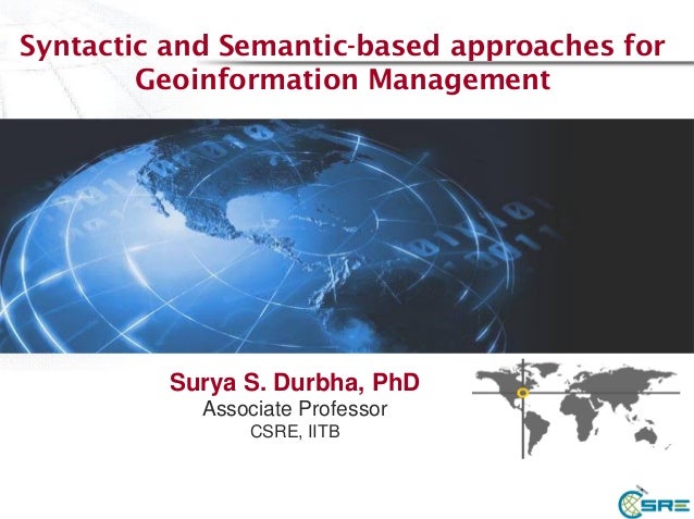 data based semantic access Syntactic for based approaches Geoinformation semantic and