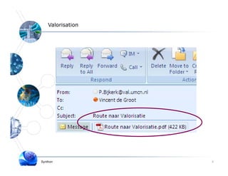 Valorisation




Synthon            2
 