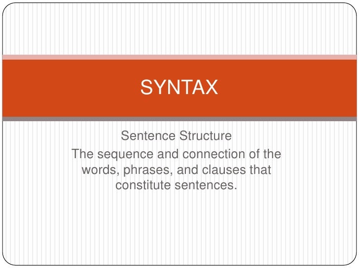 Syntax