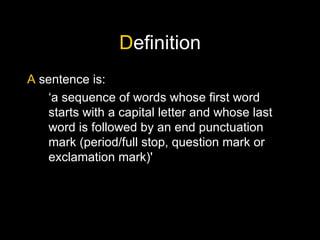 English Syntax - Basic Sentence Structure | PPT