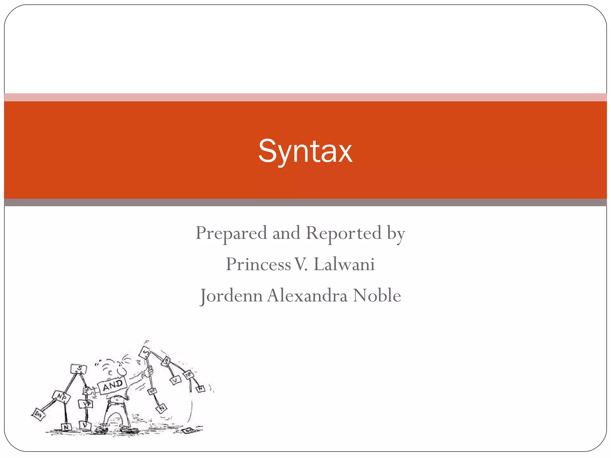 Introduction to Syntax | PPT | Programming Languages | Computing