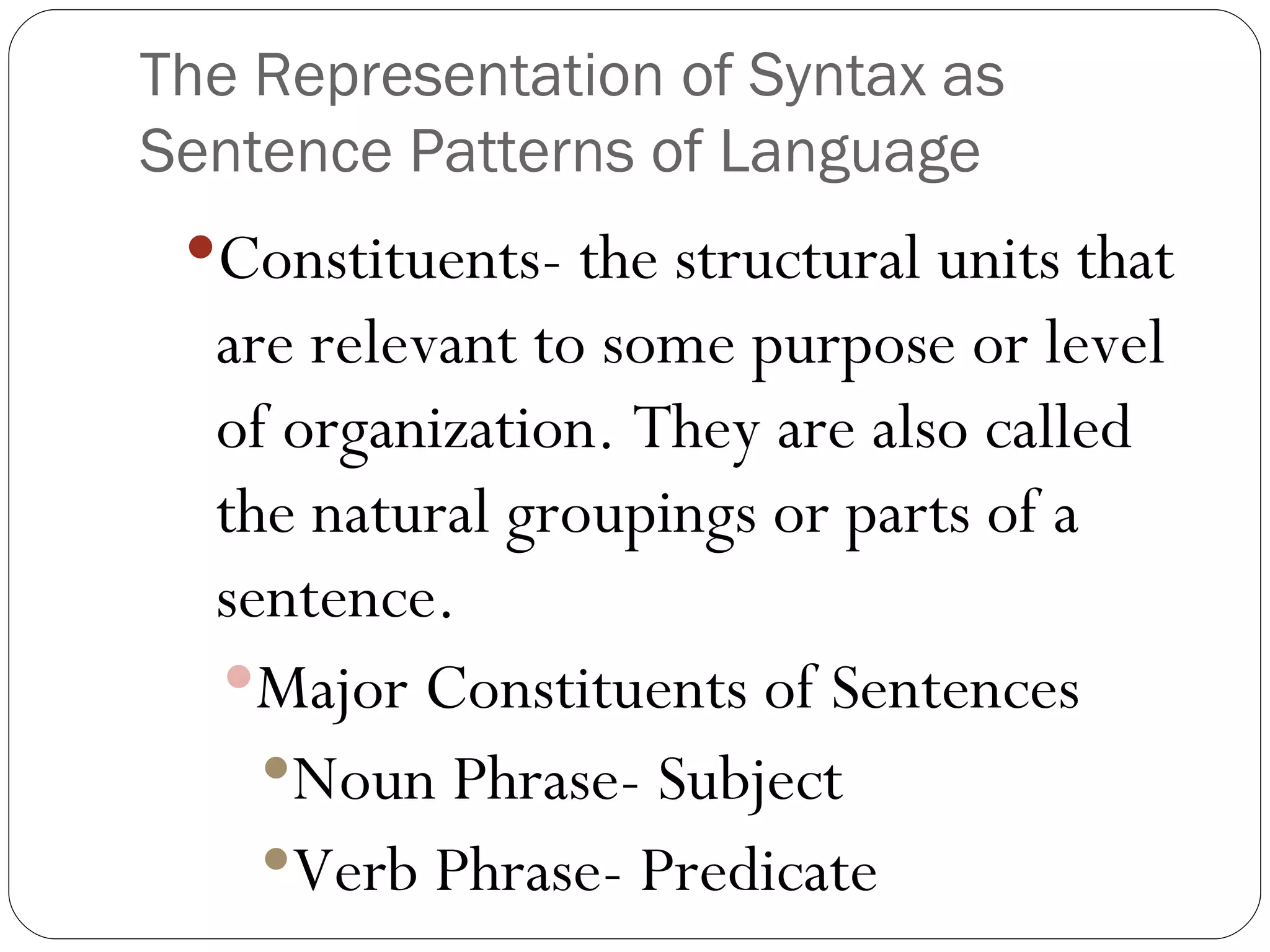 Introduction to Syntax | PPT | Programming Languages | Computing