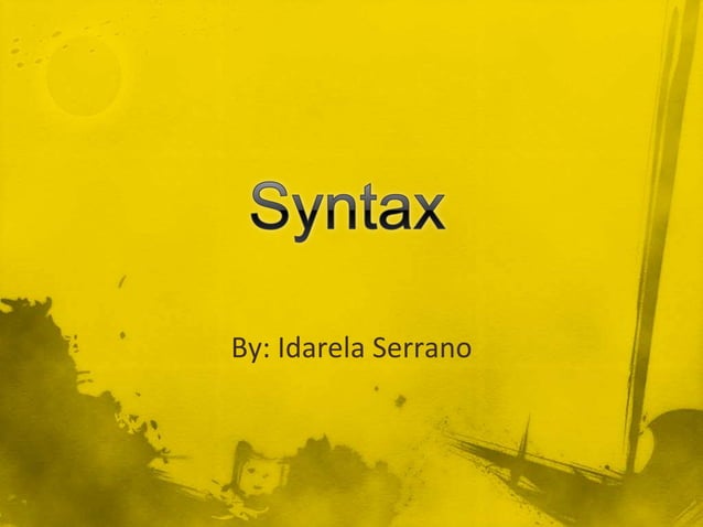 Syntax | PPTX