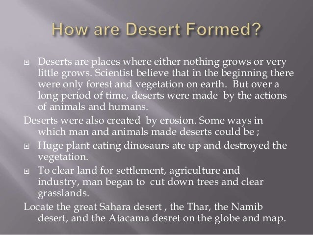 How Deserts Are Formed