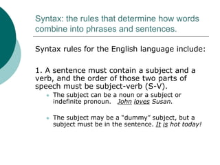 What is Syntax? | PPT