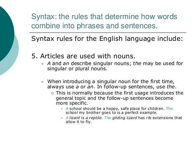 What is Syntax?