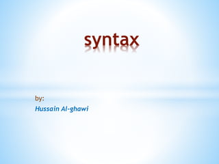 Syntax | PPT