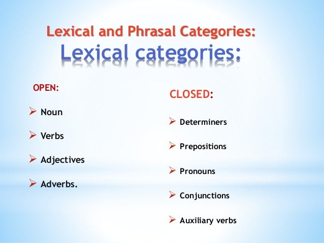 Are Lexical Verbs An Open Class? – FQBL
