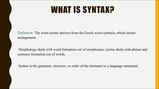 Syntax | PPT