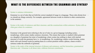 Syntax | PDF