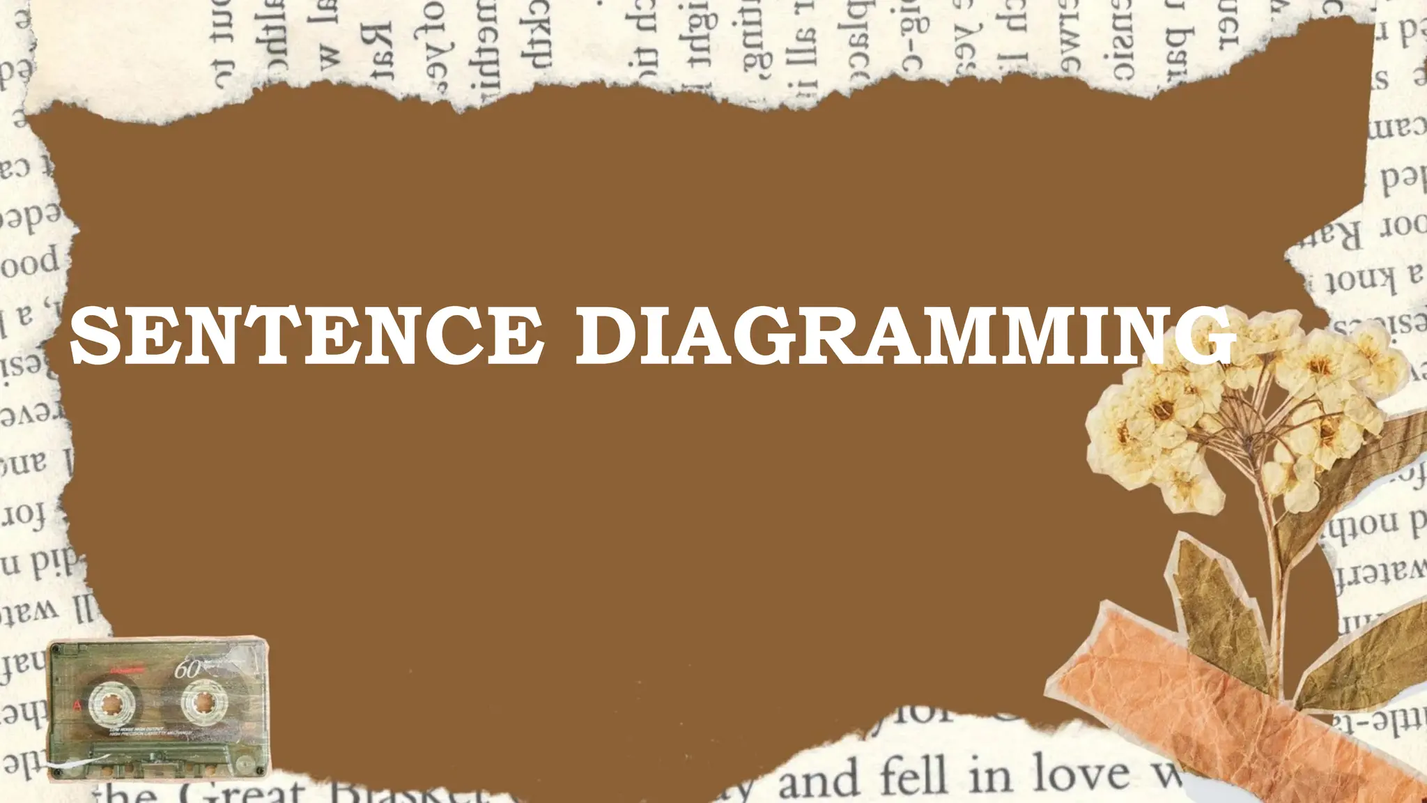 SENTENCE DIAGRAMMING
 