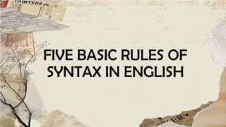 Study of SYNTAX and sentence structure.pptx