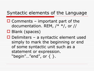 Syntax analysis | PPT