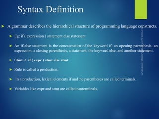 Syntax analysis | PPT