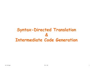 Syntaxdirected | PPT