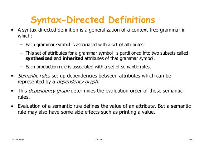 Syntaxdirected