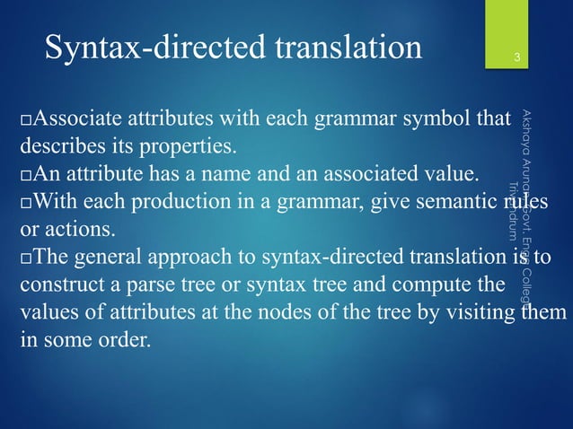 Syntax directed translation | PDF