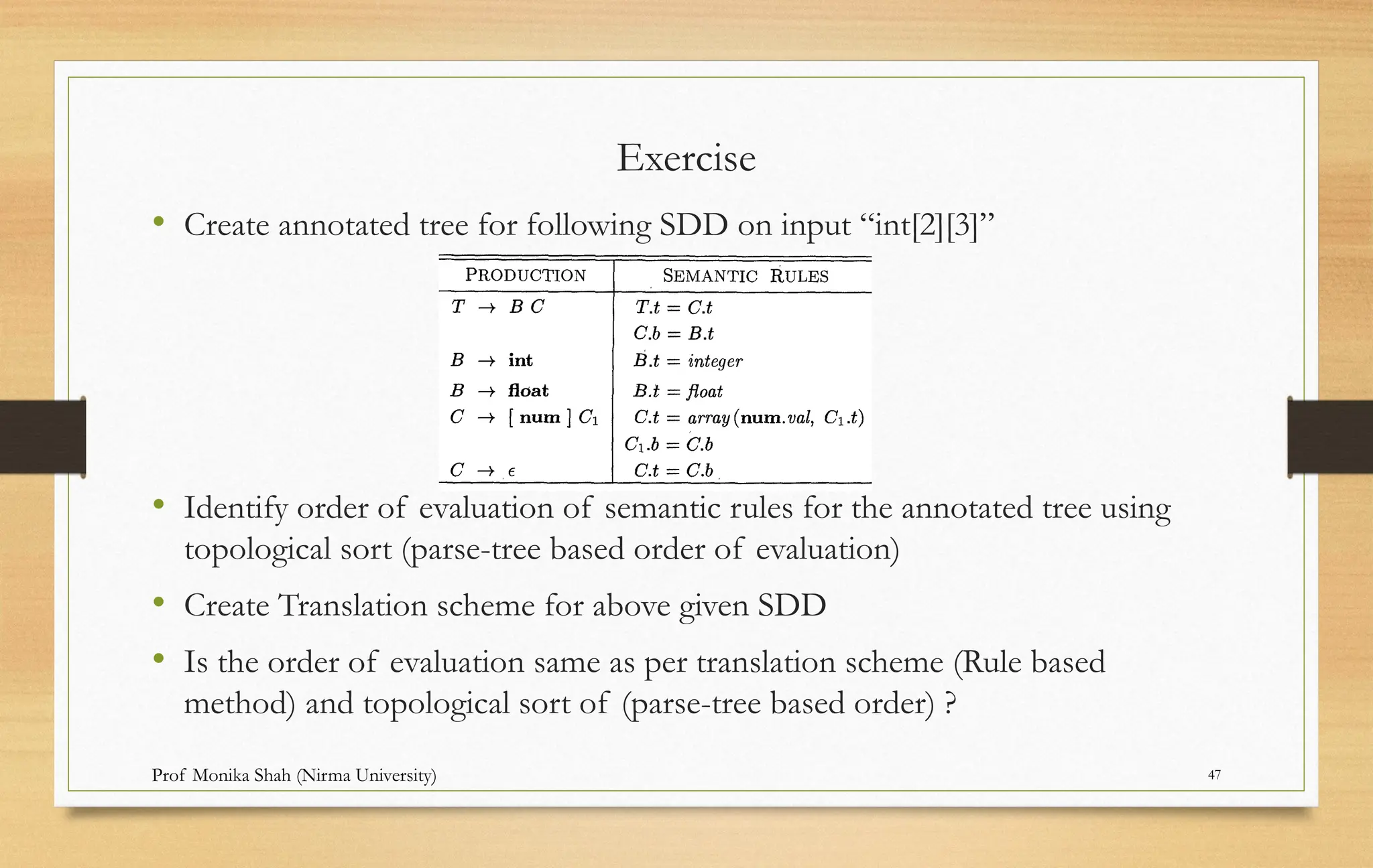 Syntax Directed Definition and Translation | PPTX