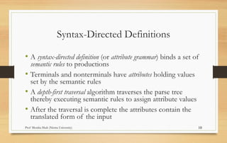 Syntax Directed Definition and Translation | PDF