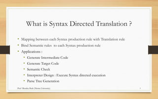 Syntax Directed Definition and Translation | PDF