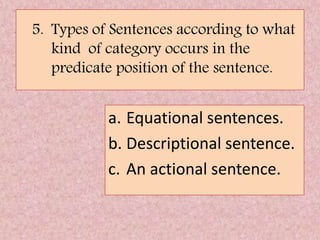 The Types of Sentences | PPTX