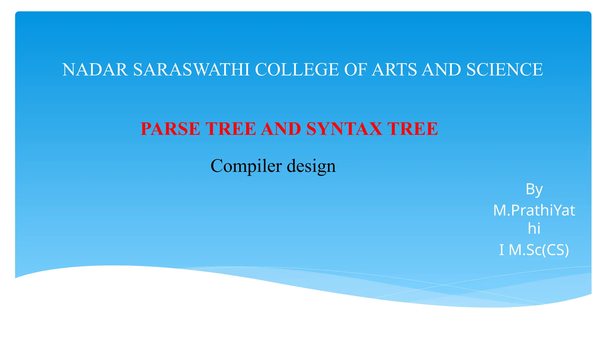 Introduction of syntax tree and parse tree.pptx