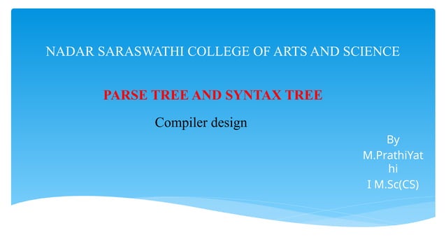 Introduction of syntax tree and parse tree.pptx