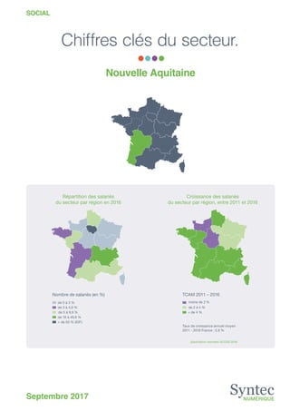 Syntec Numérique : chiffres clés Nouvelle Aquitaine (Sept. 2017)