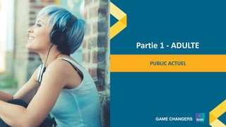 ©Ipsos – Les Français et les livres audio – Pour le SNE
Partie 1 - ADULTE
PUBLIC ACTUEL
 