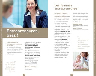 Les femmes
                                                                                                                                                       entrepreneures
                                                                                                                                                       On estime à 820 000 le                     hommes) est en corrélation avec
                                                                                                                                                       nombre d’entreprises de                    l’importante présence féminine
                                                                                                                                                       moins de 10 salariés, dirigées             dans ces activités dans lesquelles
                                                                                                                                                       par des femmes en France. Pour             le niveau de diplôme a un impact
                                                                                                                                                       être exhaustif, il faudrait ajouter        important, surtout quand l’activité
                                                                                                                                                       295 000 auto-entrepreneures.               est réglementée.
1 er b ar o mètr e des femmes entr epr eneur es - D ÉCR YPTAGE




                                                                                                                                                                                                                                           1 er b ar o mètr e des femmes entr epr eneur es - D ÉCR YPTAGE
                                                                                                                                                       Si le nombre de créatrices a
                                                                                                                                                       considérablement augmenté ces              Sandrine Plana
                                                                                                                                                                                                  Responsable des Etudes et Statistiques
                                                                                                                                                       10 dernières années, leur part dans        APCE
                                                                                                                                                       l’ensemble des créateurs a peu             André Letowski

                                                                   Entrepreneures,
                                                                                                                                                       progressé en 20 ans (27 à 30 %).           Consultant Expert de l’Entrepreneuriat
                                                                                                                                                       C’est dans les activités qui sont
                                                                                                                                                       traditionnellement fortement

                                                                   osez !                                                                              féminisées qu’en toute logique
                                                                                                                                                       les femmes entreprennent le plus
                                                                                                                                                       fréquemment. Ainsi, elles sont                         Les
                                                                                                                                                       particulièrement présentes
                                                                                                                                                       dans les activités de services
                                                                                                                                                                                                              entrepreneures
                                                                   Créer, reprendre ou                        Cependant, une fois le cap franchi,      (63 % contre 44 % des hommes)                          sont plus
                                                                   développer une entreprise                  72 % constatent qu’elles                 et plus précisément dans les                           diplômées que
                                                                   est un défi.                               ont eu autant, voire plus                activités d’enseignement, de santé
                                                                                                              de facilités que les hommes
                                                                                                                                                                                                              leurs homologues
                                                                   Les entrepreneures interrogées                                                      humaine (infirmières, médecins,
                                                                   expriment ainsi leur peur d’échouer        à l’obtenir.                             psychologues…), de coiffure,                           masculins.
                                                                   et leur crainte qu’être femme              Elles affirment que les banques          d’esthétisme…
                                                                   puisse les handicaper pour obtenir         les accompagnent bien dans leur          Le niveau de diplôme plus élevé
                                                                   un financement.                            projet. Enfin, elles pensent avoir       des entrepreneures (58 % sont
                                                                                                              de réels atouts pour réussir,            diplômées de l’enseignement
                                                                                                              tant au plan commercial qu’en            supérieur contre 47 % des
                                                                                                              termes de gestion.
                                                                                                              Nous ne pouvons donc que
                                                                                                              vous dire : Mesdames les
                                                                    Des banques                               entrepreneures, osez !
                                                                  qui font autant
                                                                   confiance aux                              Florent Lamoureux
                                                                                                              Directeur du Marché des Professionnels
                                                                 femmes qu’aux                                Caisse d’Epargne

                                                                        hommes
                                                                                                         18                                                                                  19
 